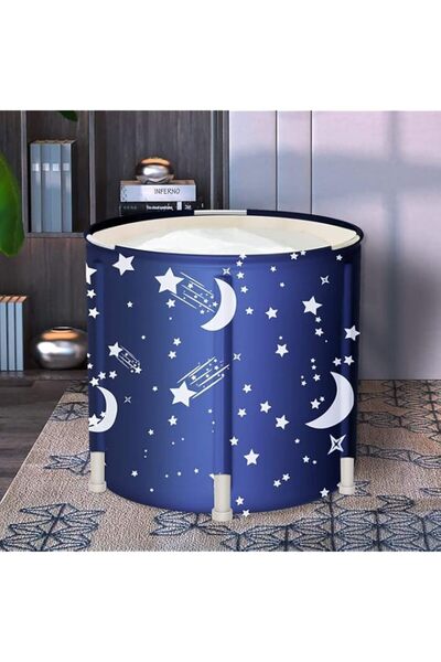 Generic Portable Bathtub, Foldable Free Standing Soaking Bath Tub Easy to Ins...