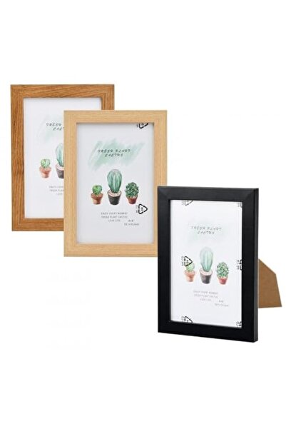 Generic Brand 3Pcs Photo Frame,10 * 15CM Stylish Wooden Frame,6 Inch Oak Phot...