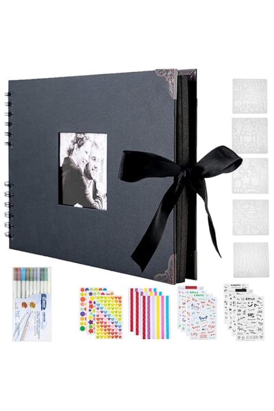 Generic Brand Bolivia's Scrapbook Album, 80 Page Blank Journal with Premium K...