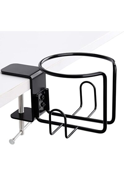 Generic Large Desk Cup Holder, Clip On Table Anti-Spill Cup Holder for Lawn C...