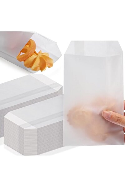 Generic 100 Pack Glassine Paper Bags, 5 x 7 Inch Flat Waxed Paper Cookie Slee...