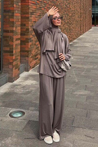 Ceylan Otantik Mink Viscose Basic Bodysuit & Mink Viscose Trousers