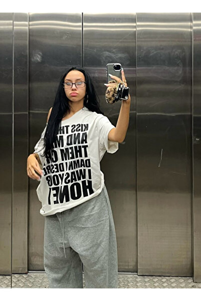 StartMore Grilzz Kayık Yaka And Bisiklet yaka Street Wear Styler Woman T-Shir...