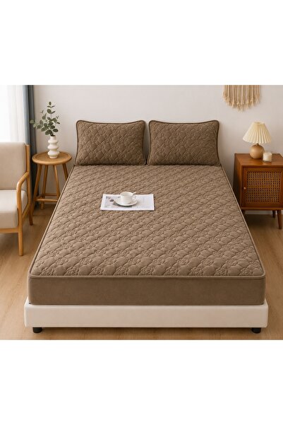 CHIRASO Mattress Topper Set, Quilted Velvet , Stretchy 140x200cm and 2 Pillow...