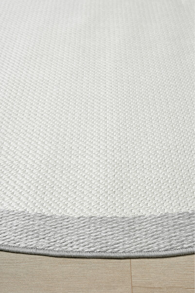Mariesse Home Kolay Temizlenen Yıkanabilir Bordürlü Sisal Yuvarlak Halı