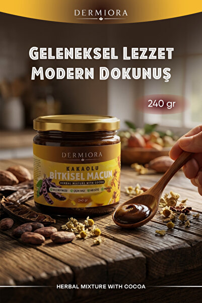 Dermiora Bitkisel Karışımlı Arı Sütü ve Pekmezli Kakaolu Macun 240 gr