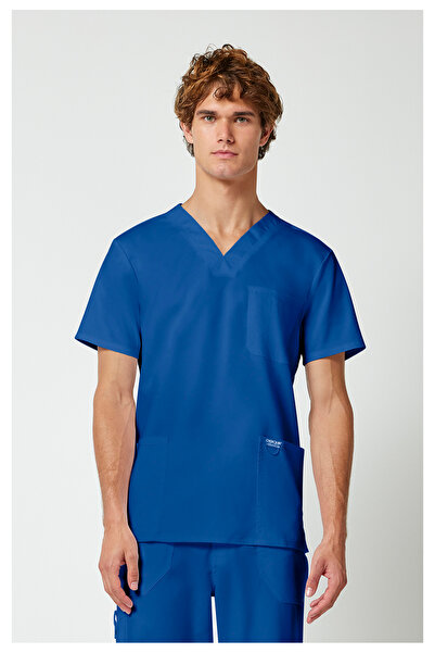 Cherokee Wwe670 Men's Scrubs Top – Imported, 70 ° Machine Washable, 3 Pockets...