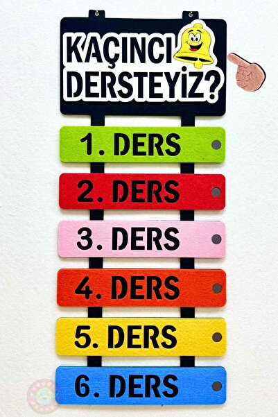 keçeli dünyam Kaçıncı Dersteyiz? Mıknatıslı İnteraktif Ders Panosu