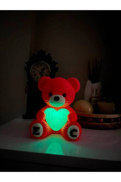 Kişiye Özel Ayıcık – Glow Filament Kalpli
