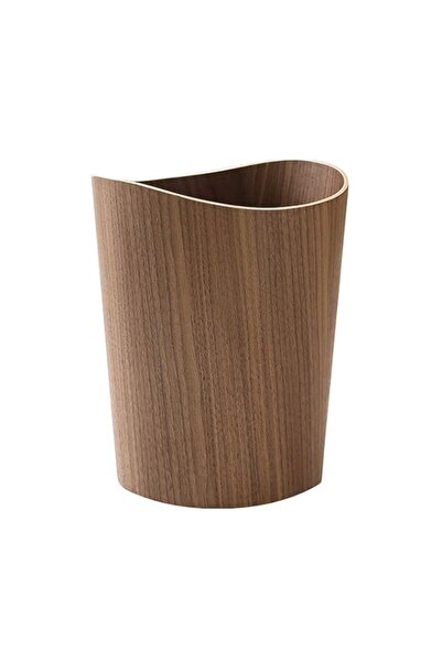 Generic 2.3 Gallons Wood Trash Can Wastebasket for Home or Office, Japanese-s...