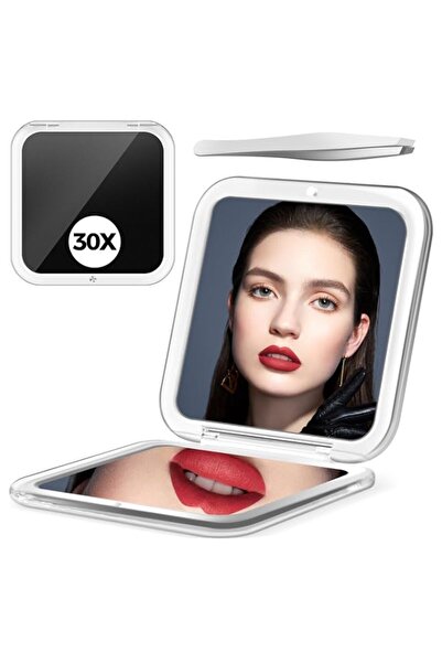 Generic Compact 30X Magnifying Mirror, 30X/1X Travel Makeup Mirror, Pocket Po...