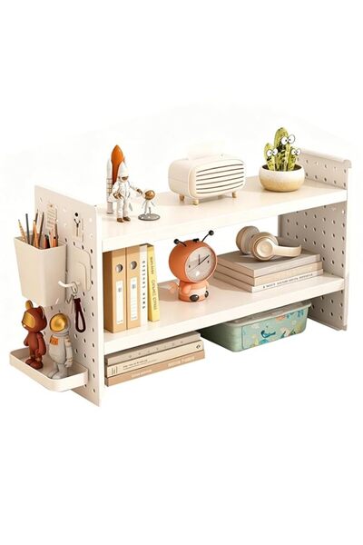 Generic Beauenty Desktop Bookshelf & Desktop Organizer,Adjustable Height Desk...