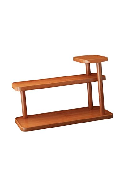 Generic YelaJoy Wooden Desktop Organizer Display Shelf (30x14x20cm) - Space-S...