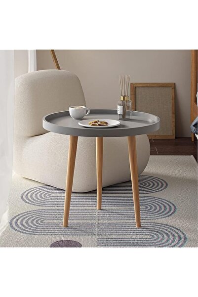 Generic Round Side Table, Tray Nightstand Sofa Coffee End Table for Living Ro...