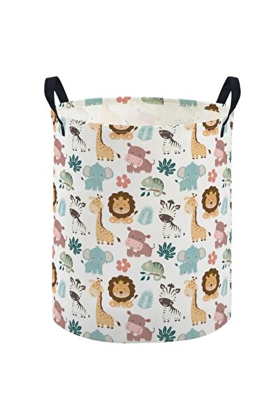 Generic Kids Laundry Basket Animal Hamper, Collapsible Canvas Waterproof Stor...