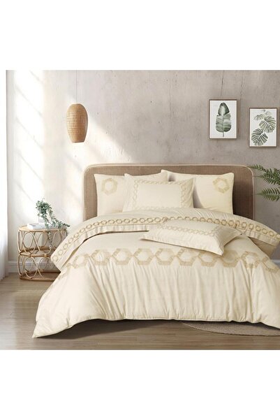 Alhabib bedding مفرش صيفي مفرد ونص بيج يناسب سرير 200x120سم عدد القطع 4