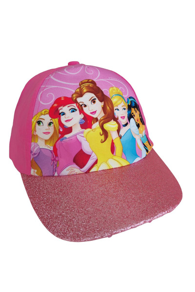 OEM Șapcă Disney Princess pentru fete, cu bor roz cu sclipici, UV30+, 54cm