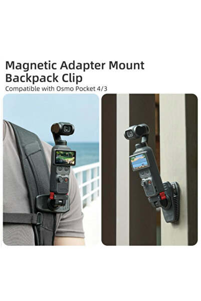 DJI Osmo Pocket 3/4 Manyetik Sırt Çantası Klipsi