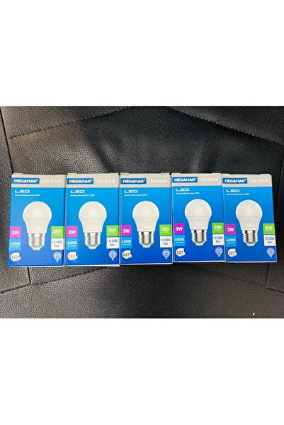 Generic Megaman pack of (5 bulbs), Day Light, 3w E27, Classic P, drop led