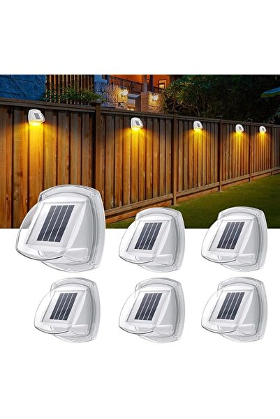 Generic Solar Fence Lights Outdoor Waterproof, 6 Pack Upgrade 8 LEDs Outdoor ...