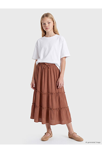 LC Waikiki Nevavm Girl's Layered Skirt with a Difference