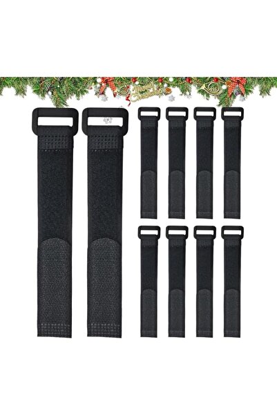 Generic 10-Piece Adjustable Nylon Wreath Straps with Buckle & Hook Loop - Sec...