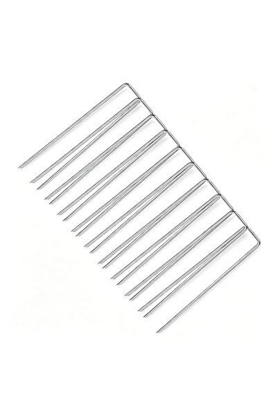 Generic Galvanized Steel Garden Stakes 5.9 Inch 10 Pack - Heavy Duty Landscap...