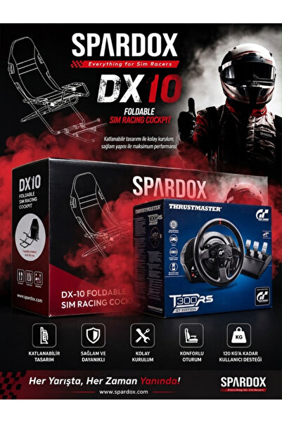 Thrustmaster T300 RS Direksiyon Seti SPARDOX DX10 Yarış Simulatörü
