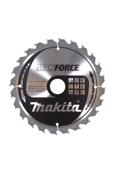 OEM Circular saw blade, for wood, Makita Markforce B-32247, 190 x 30 x 2.2 mm...