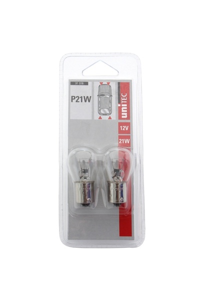 OEM Unitec P21W car brake/signal bulb, 21 W, 12 V, set of 2 pieces