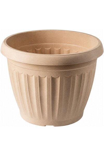 OEM Ghiveci din plastic Critex Infinity, interior / exterior, rotund, crem, D...