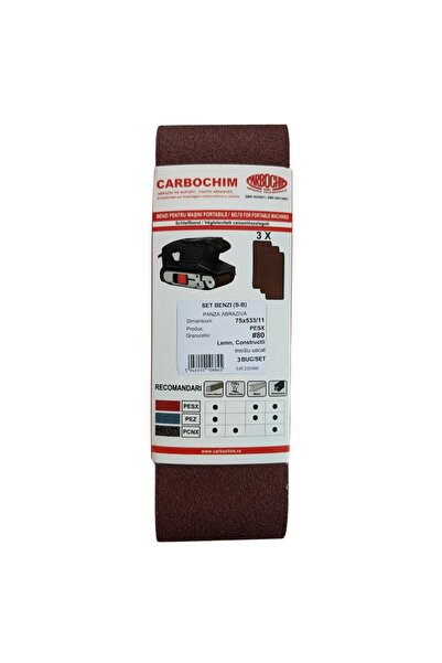 OEM Ατελείωτος ιμάντας, για ξύλο / μέταλλα, Carboas PESX, 75 x 533 x 11 χιλ.,...