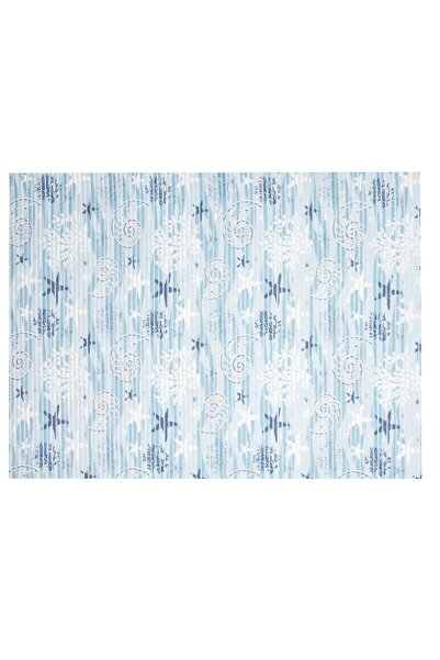 OEM Aquanova 556A bath mat, non-slip, shell pattern, blue, 65 cm
