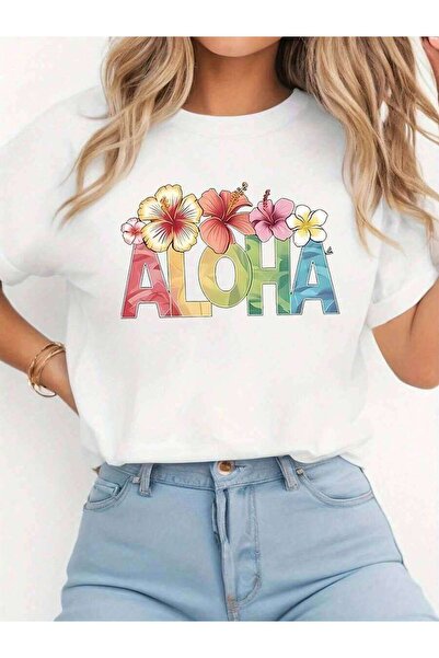k222 Oversized T-Shirt, Loose Fit, Plain Print Women's Round Neck Short Sleev...