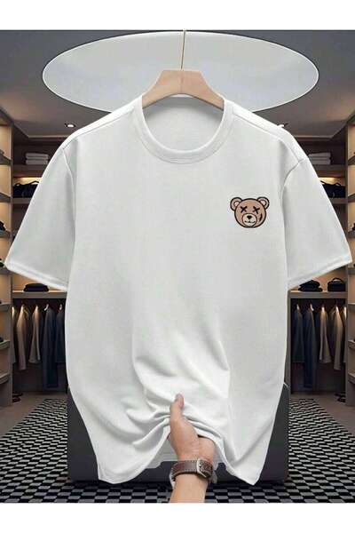 25W Manfinity Dauomo Men's Casual Graphic Street Round Neck T-Shirt, Minimali...