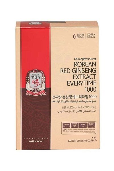 Cheong Kwan Jang مستخلص الجنسنج الأحمر الكوري لكل الاوقات 1000 - 200 مل