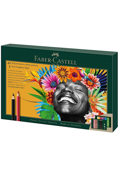 Faber Castell Faber-Castell Σετ Μολυβιών HB με Γόμα Γκρι 50 τεμάχια