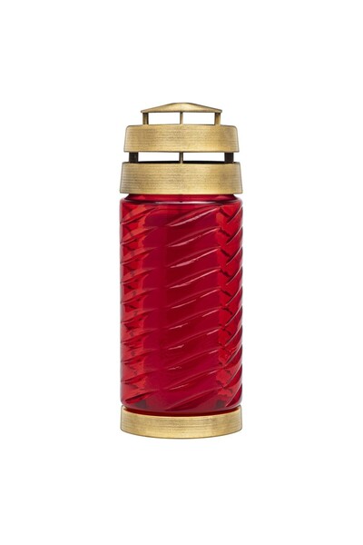 Bolsius Set 2 x Candela din Sticla Longing, Timp Ardere 50 Ore, Rosie
