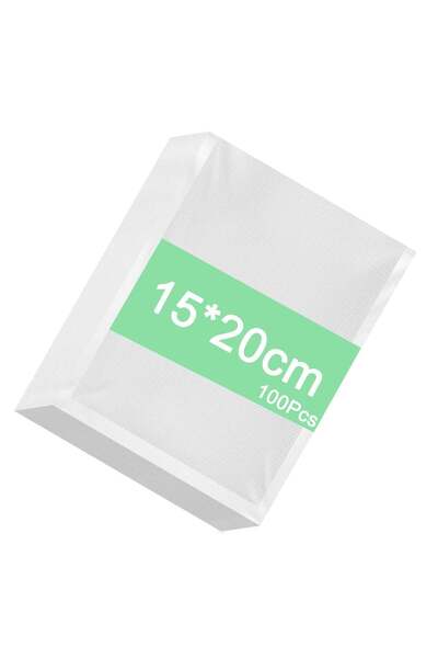 Generic Set 100 Pungi Pentru Vidat Alimente, 15x20 cm, Reutilizabile, Fără BPA