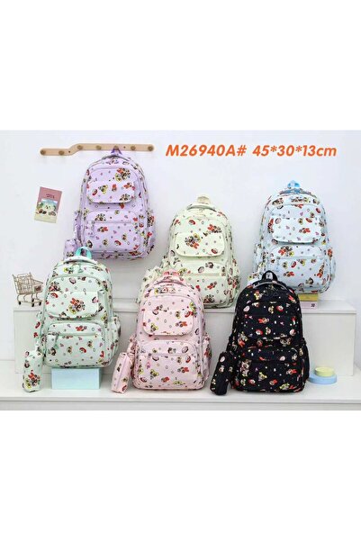 Generic Stylish Design School Backpack with Cartoon Graphics 45X30X13Cm
