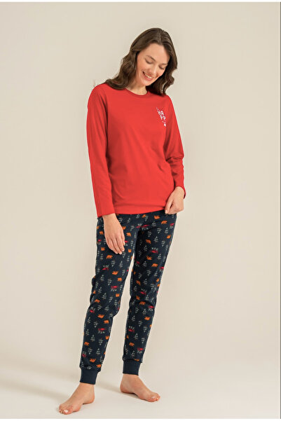 Rolypoly Set de pijamale mamă-fiică, cu mânecă lungă, (cu șosete ca cadou), (...