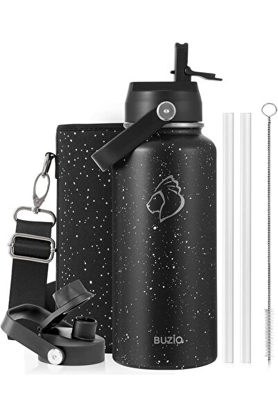 BUZIO Insulated Water Bottle That Keeps Water Cold for 48 Hours Large Capacit...