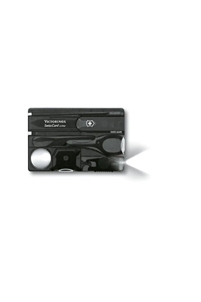 Victorinox SwissCard Lite Onyx 0.7333.T3, 13 funcții, Negru/Transparent