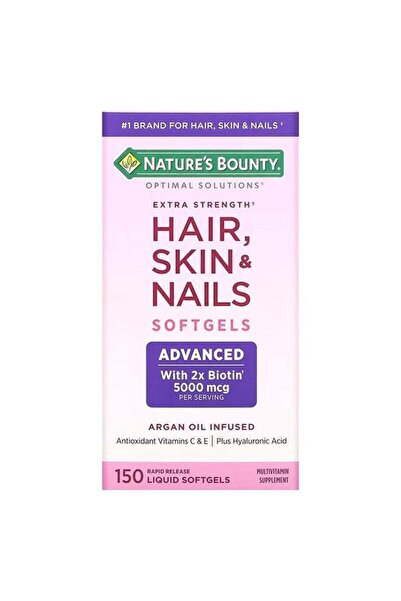 Nature's Bounty مكمل غذائي متعدد الفيتامينات للشعر والبشرة والأظافر - 150 كبس...