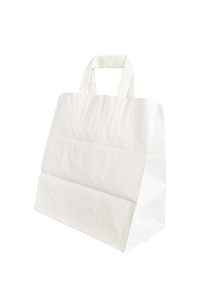 MC Micostore Χάρτινη σακούλα για σνακ 26 x 17 x 25 εκ. λευκό/λευκό papiroti