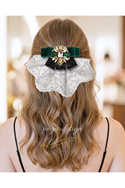 pegu baby collection Pegu Royale Lux Κλιπ μαλλιών με σχέδιο κόκαλου, για σχολ...