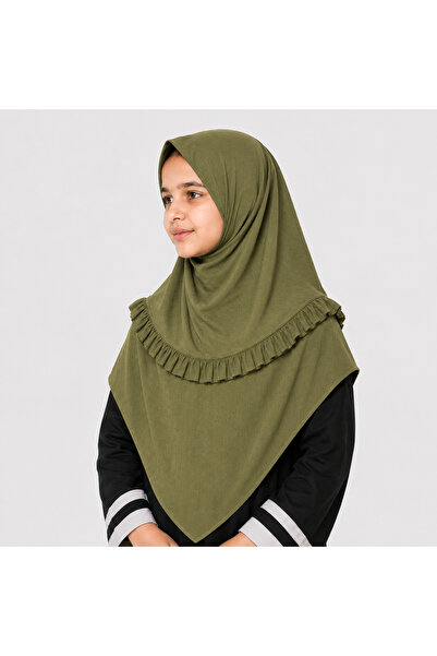 Linda Hijab Girls Hijab for Kids – Stylish Modest Islamic Headscarf for Muslim Girls, Kids Hijab with Elegant Ruffle Trim & Full Front Coverage