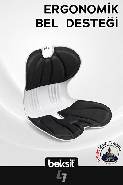 BEKSİT Softtouch Ergonomik Bel Desteği (Süngerli-Beyaz)