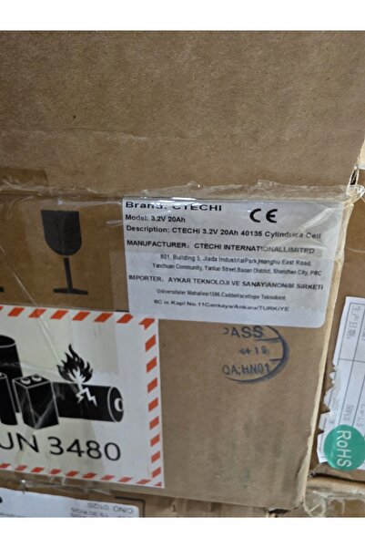 CTECHI Lifepo4 rechargeable cell 3.2V 20Ah 63W