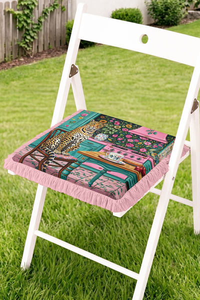 Realhomes Leopard Figured Retro Kitchen Themed Floral Patterned Fringed Zippe...